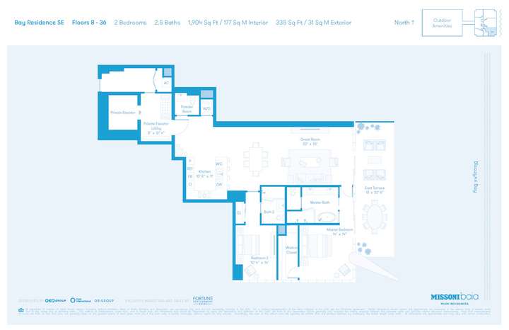 MISSONIbaia Miami, Florida, USA | SE Floors 8-36 2 bed 2.5 baths