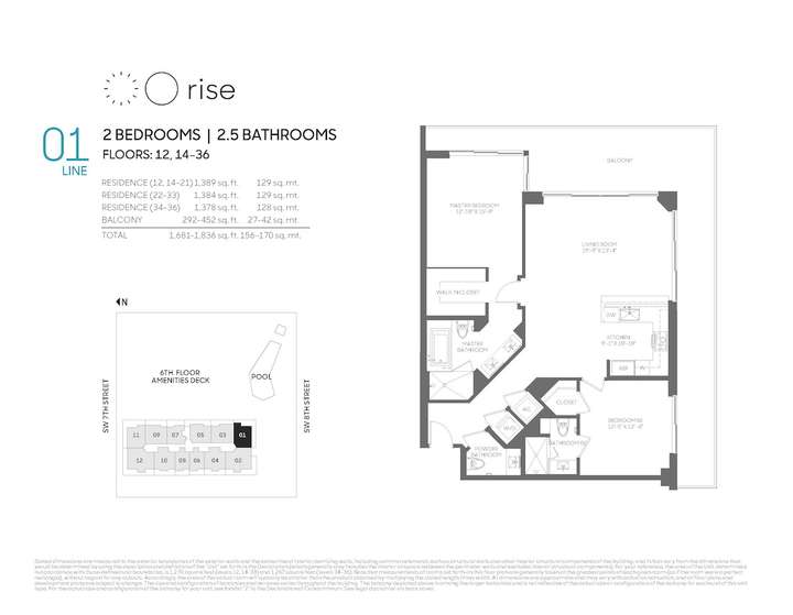 Rise BCC 01 line 2 bed 2.5 bath