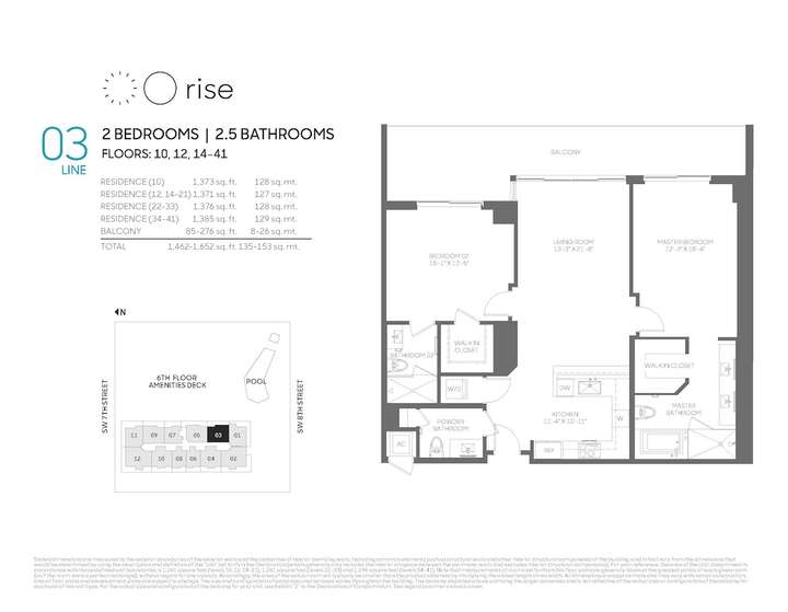 Rise BCC 03 line 2 bed 2.5 bath