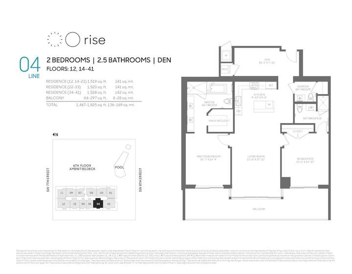 Rise BCC 04 line 2 bed 2.5 bath