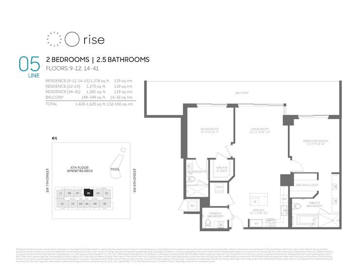 Rise BCC 05 line 2 bed 2.5 bath