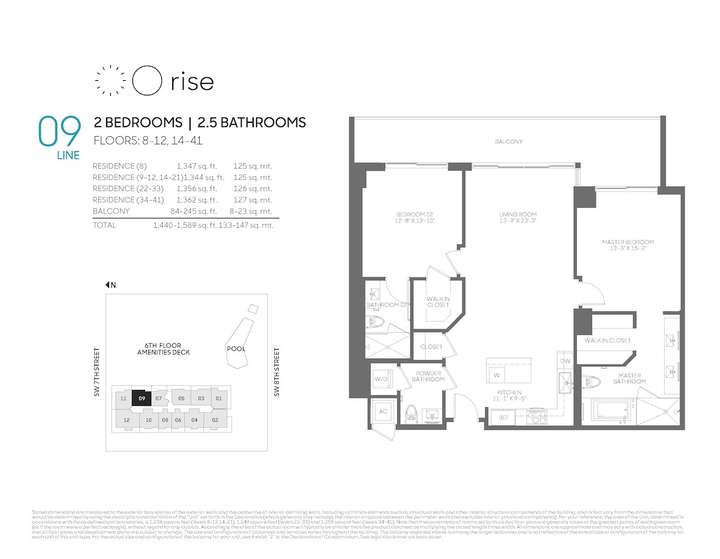 Rise BCC 09 line 2 bed 2.5 bath